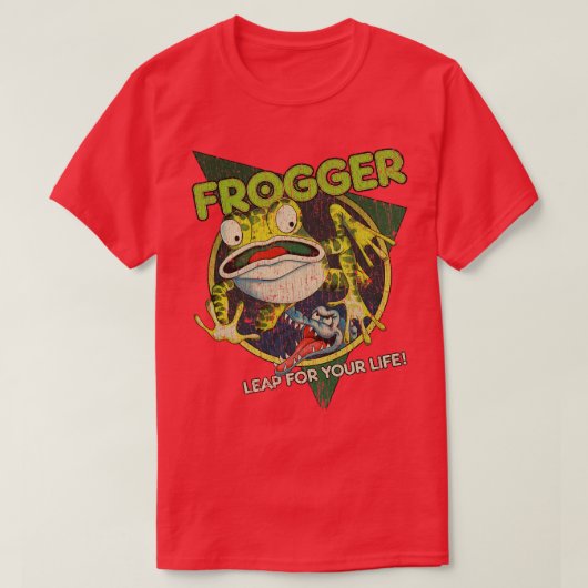 Frogger Leap voor je leven 1981 T-shirt (Design voorkant)