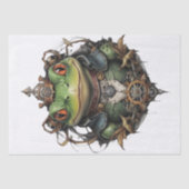 Froggie Frog Steampunk, Decoupage Tissue Paper Tissuepapier (Voorkant)