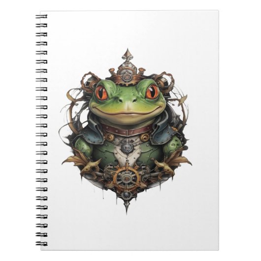 Froggie Frog Steampunk Design, Notitieboek (Voorkant)