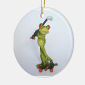 Froggie Golfer Keramisch Ornament (Links)