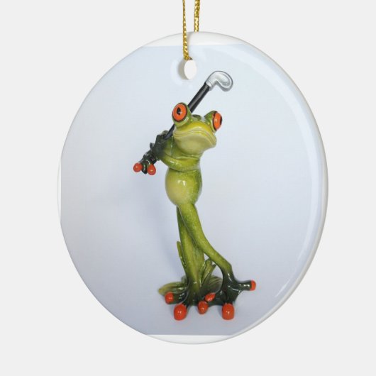 Froggie Golfer Keramisch Ornament (Links)