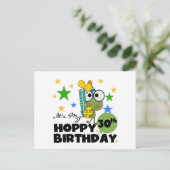 Froggie Hoppy 30th Birthday Briefkaart (Staand voorkant)