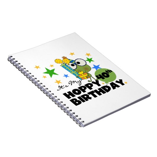 Froggie Hoppy 40th Birthday Notitieboek (Rechterzijde)