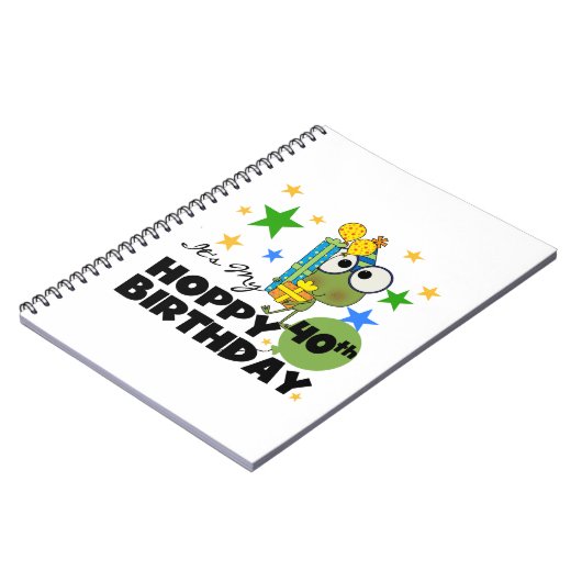 Froggie Hoppy 40th Birthday Notitieboek (Linkerzijde)