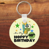 Froggie Hoppy 40th Birthday Sleutelhanger (Voorkant)