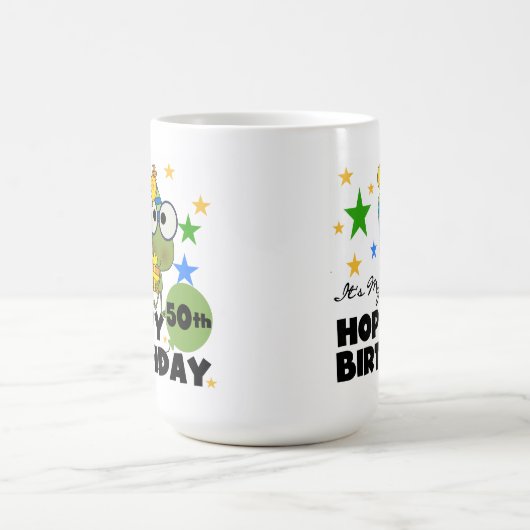Froggie Hoppy 50th Birthday Koffiemok (Center)