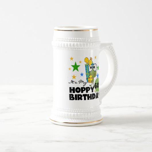 Froggie Hoppy 60th Birthday Bierpul (Voorkant rechts)