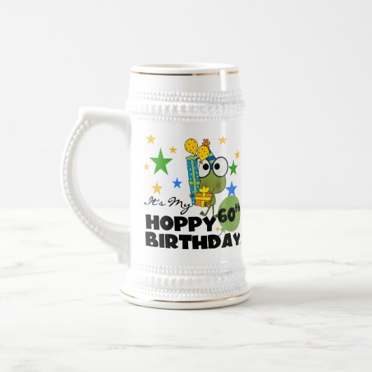 Froggie Hoppy 60th Birthday Bierpul (Links)