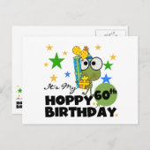 Froggie Hoppy 60th Birthday Briefkaart (Voorkant / Achterkant)