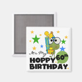 Froggie Hoppy 60th Birthday Magneet (Voorkant / Achterkant)