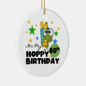 Froggie Hoppy 80th Birthday Keramisch Ornament (Rechts)
