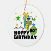 Froggie Hoppy 80th Birthday Keramisch Ornament (Links)