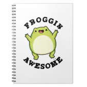 Froggin Awesome Grappige Kikker Sfeer  Notitieboek (Voorkant)