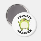 Froggin Geweldige Funny Animal Frog Pun Magneet (Voorkant / Achterkant)