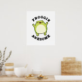 Froggin Geweldige Funny Animal Frog Pun Poster (Keuken)