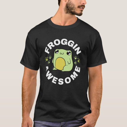 Froggin Geweldige kikker vangen amfibie T-shirt (Voorkant)