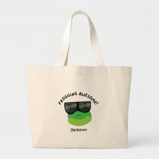 Frogging Awesome Grote Tote Bag