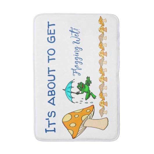 Frogging Natte! paddenstoel Bathroom Bath Mat (Voorkant Verticaal)