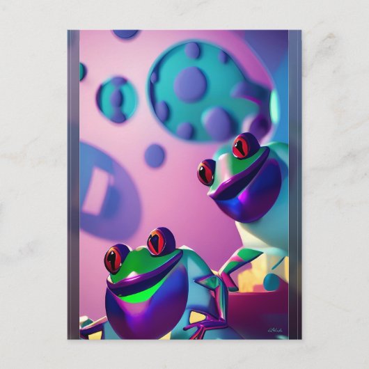 Froggled Ken Gage Fantasy Frog Briefkaart (Voorkant)