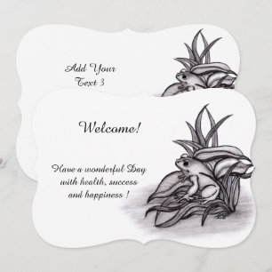 Froggy, Add Jouw tekst Invitation Kaart