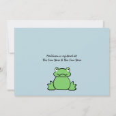Froggy-Baby shower Kaart (Achterkant)