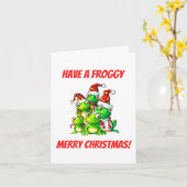 Froggy Christmas! Kaart (Gele Bloem)