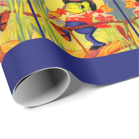 Froggy done a-courtin" cadeaupapier (Rol Hoek)