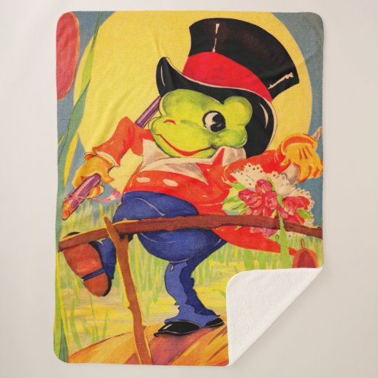 Froggy done a-courtin" sherpa deken (Voorkant)