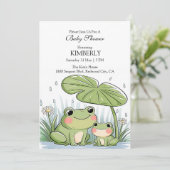 Froggy Family in de regen Kaart (Staand voorkant)