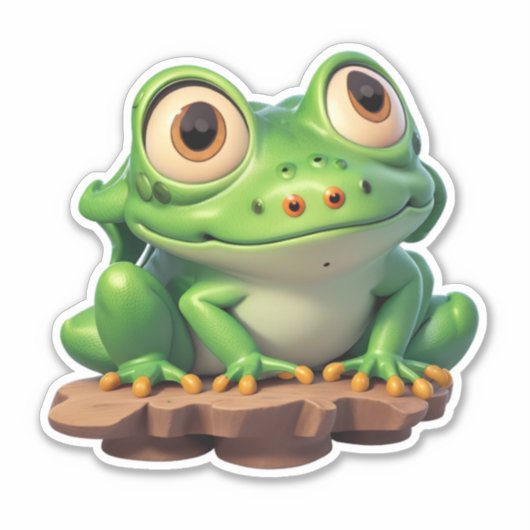 Froggy Finesse Verhoog je creaties Sticker (Voorkant)