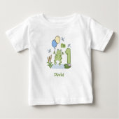 Froggy First Birthday Baby Bodysuit (Voorkant)