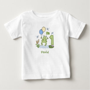 Froggy First Birthday Baby Bodysuit