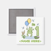 Froggy First Birthday Magneet (Voorkant / Achterkant)