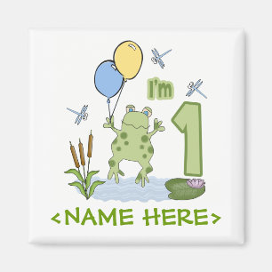 Froggy First Birthday Magneet