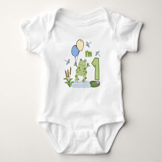 Froggy First Birthday Romper (Voorkant)