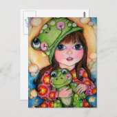 Froggy Fun - Ribbit - Kikkervormig ontwerp Briefkaart (Voorkant / Achterkant)