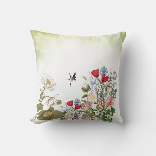 Froggy ging een cursus Amerikaanse MoJo Pillow Kussen (Voorkant)