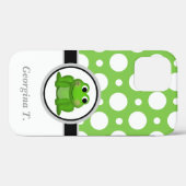 Froggy Green en White Polka Dot Case-Mate iPhone Case (Achterkant (horizontaal))