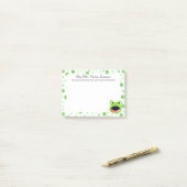 Froggy Green Stippen Polka Post-it® Notes (Op bureau)