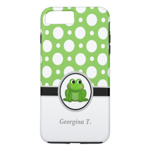 Froggy Green & White Polka Dot iPhone 7 Plus Hoesj Case-Mate iPhone Case