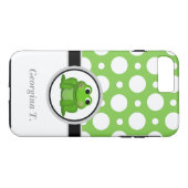 Froggy Green & White Polka Dot iPhone 7 Plus Hoesj Case-Mate iPhone Case (Achterkant (Horizontaal))