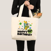 Froggy Hoppy 90th Birthday Grote Tote Bag (Voorkant (product))