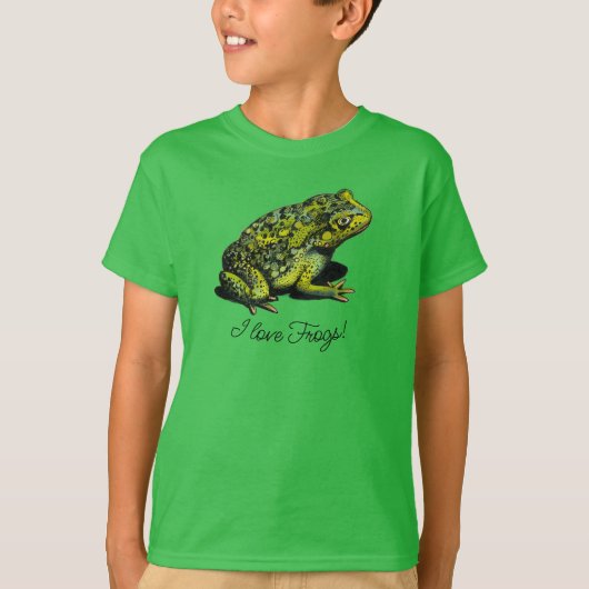Froggy, ik hou van kikkers!  T-Shirt (Voorkant)