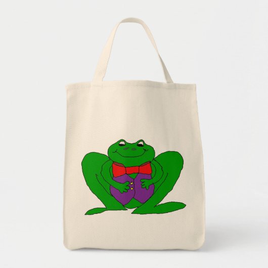 Froggy Large Canvas tas (Voorkant)