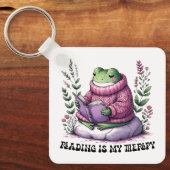 Froggy Lezen Is Mijn Therapie Sleutelhanger (Voorkant)
