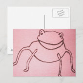 Froggy log legs in pink briefkaart (Voorkant / Achterkant)