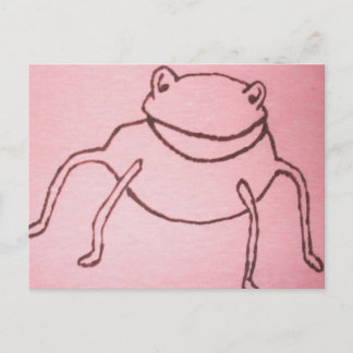 Froggy log legs in pink briefkaart