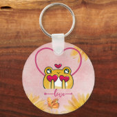 Froggy Love: Hopping Hearts Sleutelhanger (Voorkant)