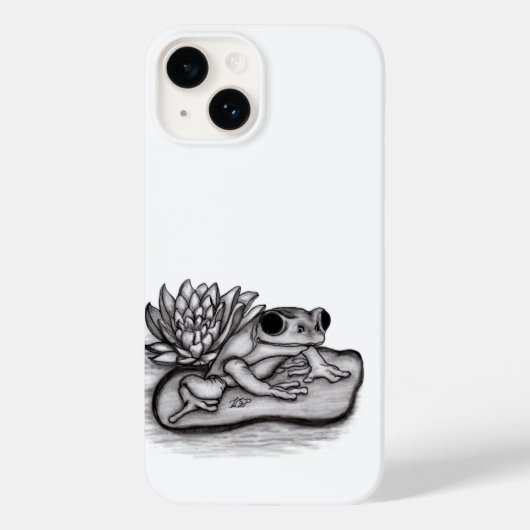 Froggy met Lotus Flower Case-Mate iPhone Case (Achterkant)