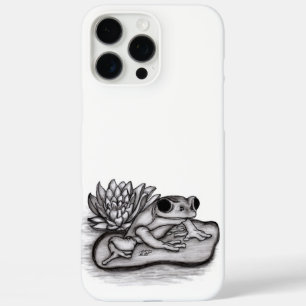 Froggy met Lotus Flower iPhone 16 Pro Max Hoesje